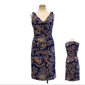 LAUREN RALPH LAUREN BOLD PAISLEY PRINT BODYCON DRESSP